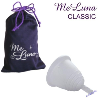 MeLuna menstruační kalíšek Classic Shorty se stopkou - Čirý vel. XL