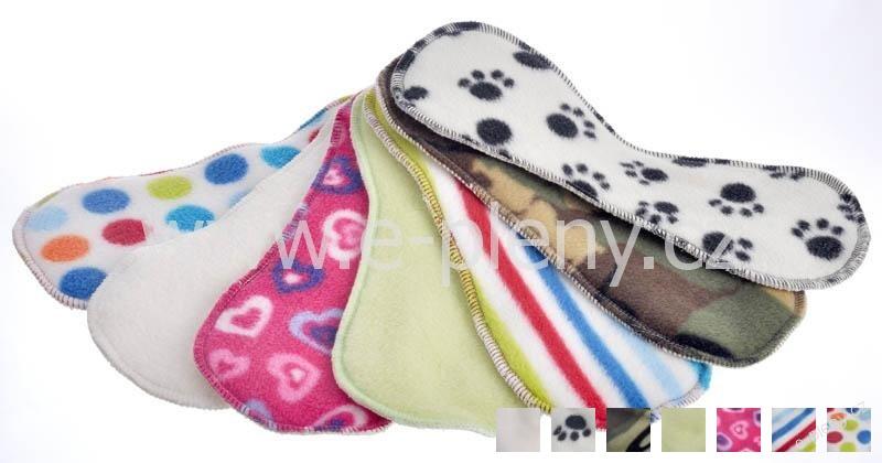 Ella's house Bum Booster - vkládací plena fleece - Růžová srdce