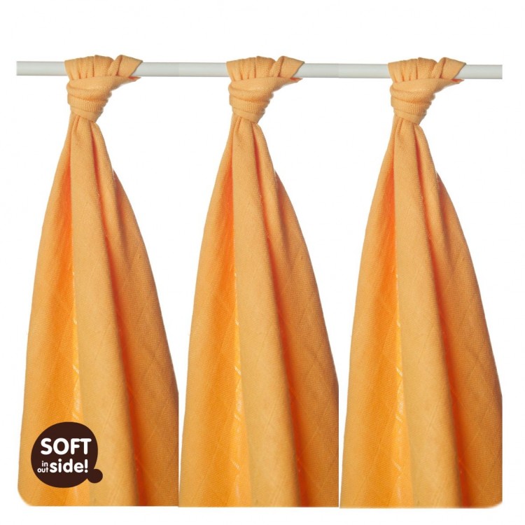 Kikko bambusové pleny 70x70 3ks - COLOURS Orange