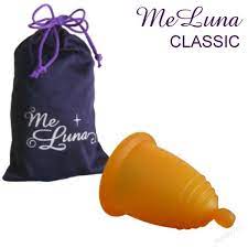 MeLuna menstruační kalíšek Classic s kuličkou - Oranžový
