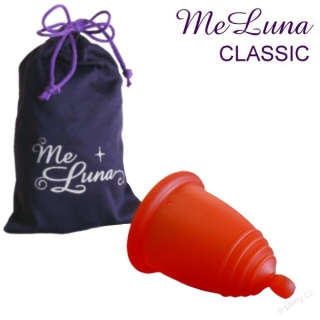 MeLuna menstruační kalíšek Classic s kuličkou - Červený