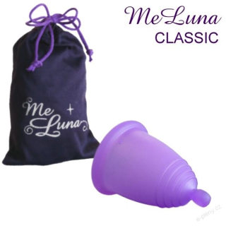 MeLuna menstruační kalíšek Classic s kuličkou - Fialový