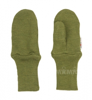 Manymonths rukavičky s palcem MERINO - Zelené II. 6-24 m